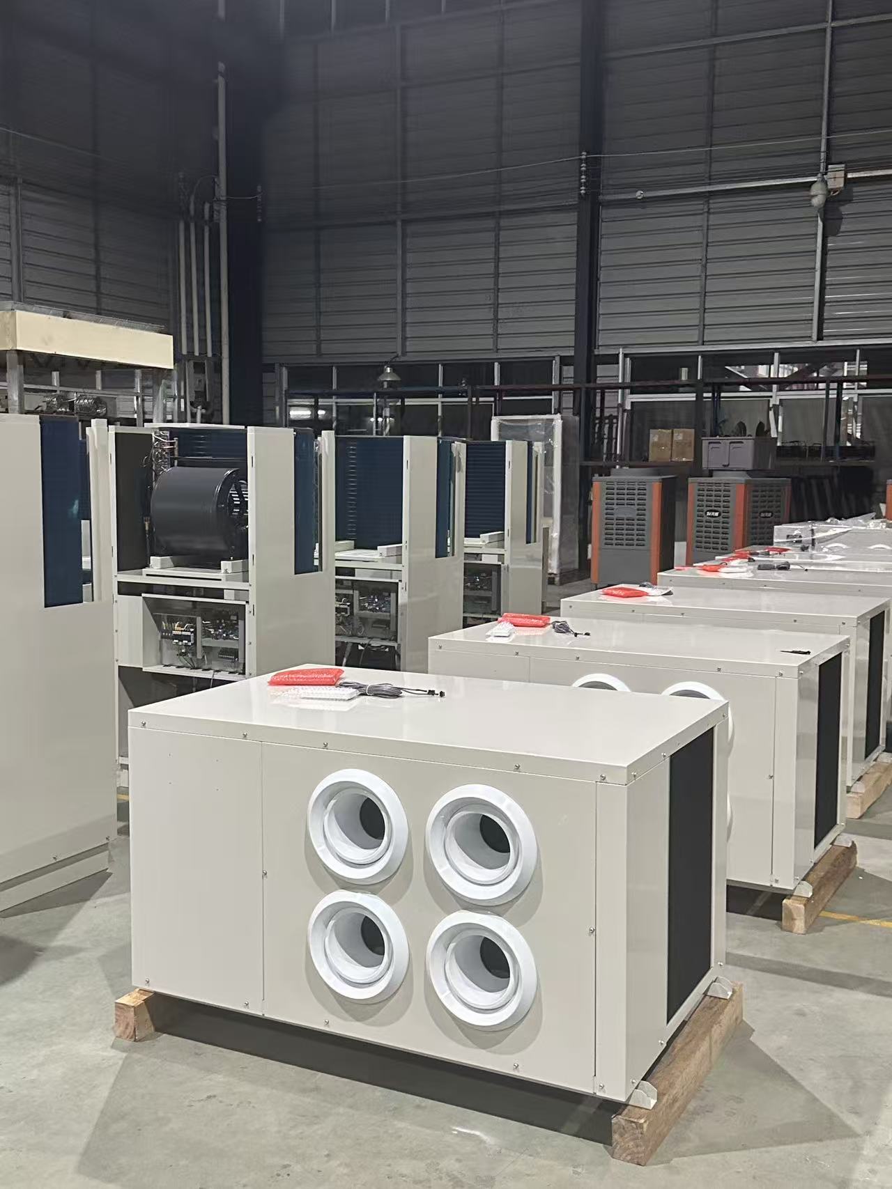 Energy saving air conditioners in a factory production space